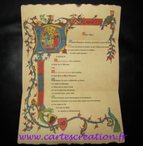 Faire-part mariage médiéval