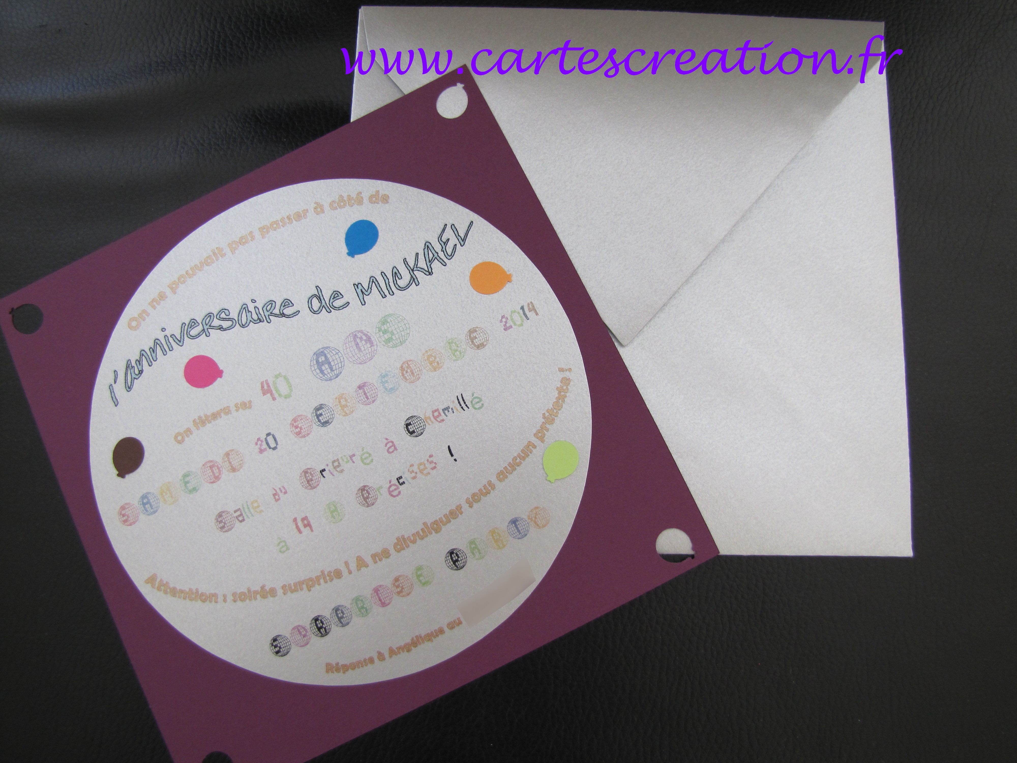 Carte D Anniversaire 40 Ans Cartes Creation