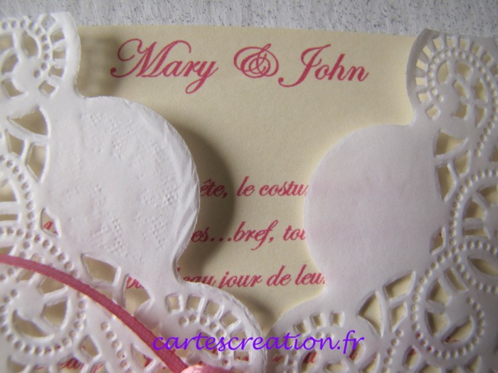 Faire-part mariage Dentelle Chic - Faire-part et cartes personnalisés