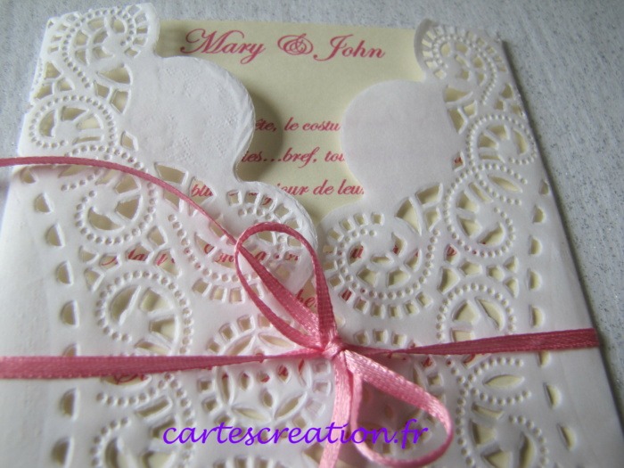 Faire-part mariage Dentelle Chic - Faire-part et cartes personnalisés