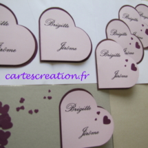 Faire-part mariage coeur violet - création - cartescreation.fr 