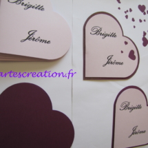 Faire-part mariage coeur violet - création - cartescreation.fr 