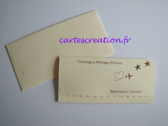 Faire-part mariage voyage Marie et Stéphane