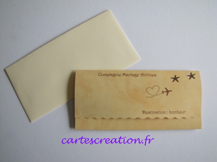 Faire-part mariage voyage Marie et Stéphane