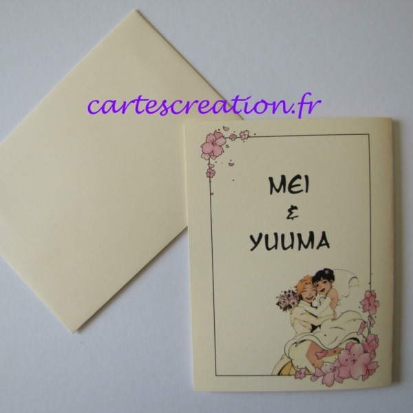 Faire-part mariage manga