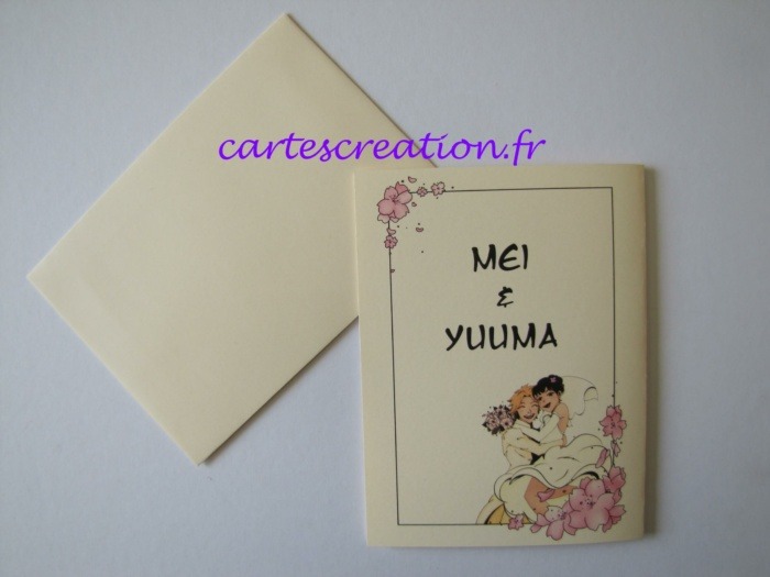 Faire-part mariage manga