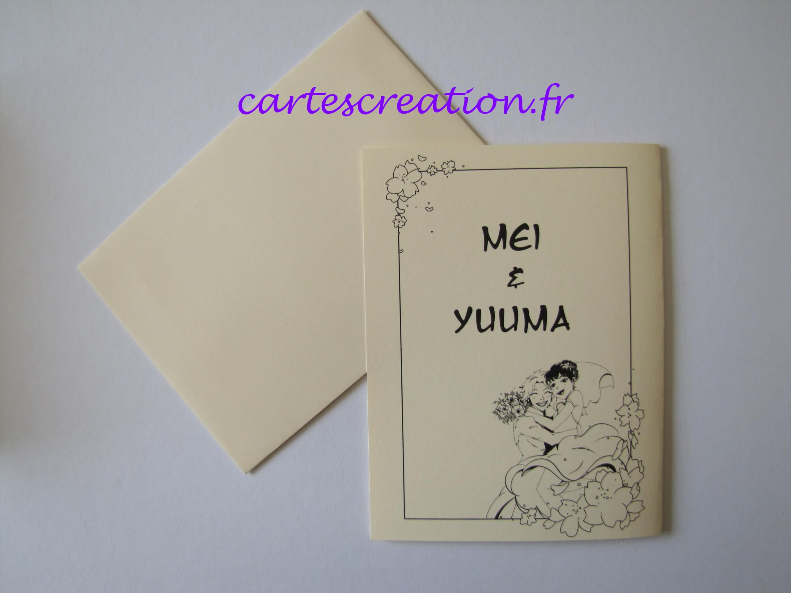 Faire-part mariage manga - cartescreation.fr
