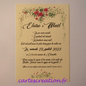 Faire-part mariage champêtre