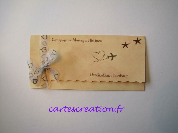 Faire-part mariage voyage Fanny et Eric