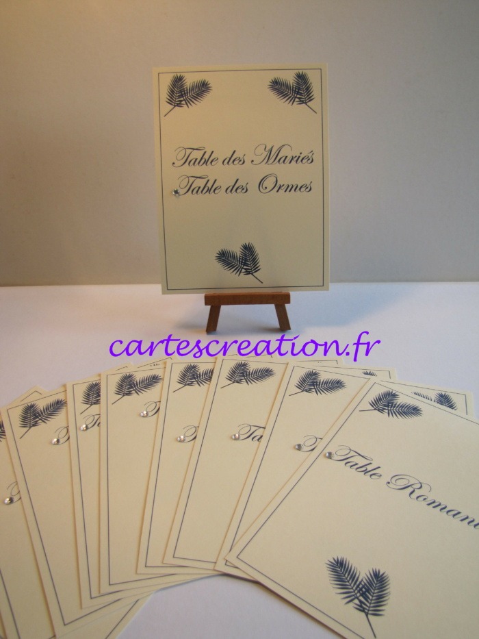 Cartes noms de tables - Mariage chic - 3 - cartescreation.fr