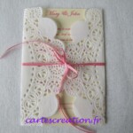 3,47 € Faire-part mariage dentelle chic - cartescreation.fr