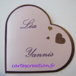 4,53 € Faire-part mariage coeur violet - cartescreation.fr