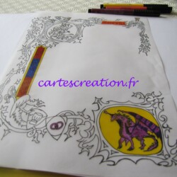 Fresque médiévale création Faire-part mariage médiéval création - cartescreation.fr