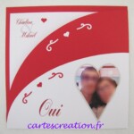 4,58 € Faire-part mariage passion rouge et blanc - cartescreation.fr