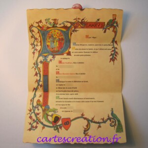 Faire-part mariage médiéval Mariage médiéval Angélique et Charles