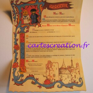 Faire-part mariage médiéval Faire-part mariage Mariés lego médiéval