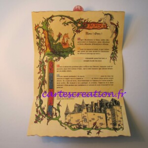 Faire-part mariage médiéval Faire-part mariage médiéval Gaëlle et Rémi