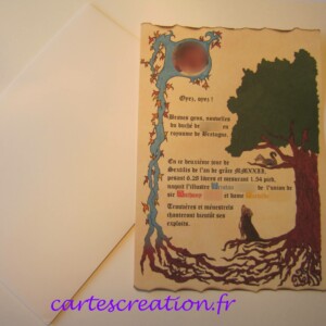 Faire-part naissance médiéval Naissance médiévale Tristan