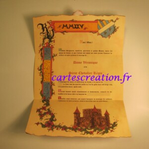 4,85 € Faire-part de mariage médiéval de V et R