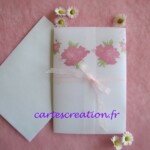 Mariages Faire-part mariage bohème fleurs roses