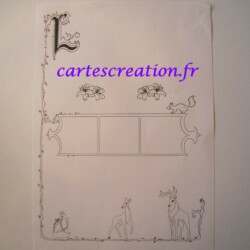 Croquis terminé Faire-part naissance médiéval - Calque 1