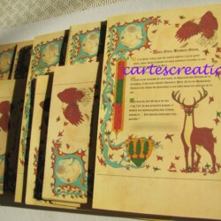 Naissance Robin : aigle, blason sapins, cerf Naissance Robin : aigle, blason sapins, cerf