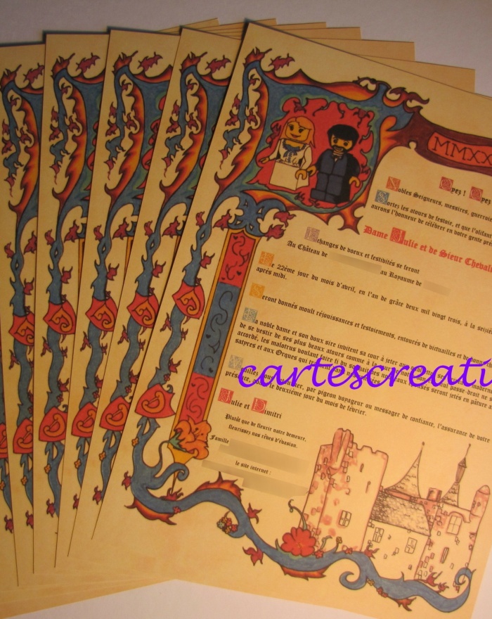 Mariés lego médiéval