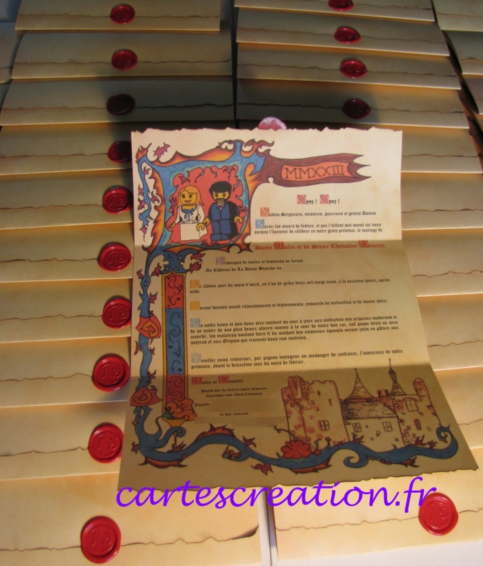 Mariés lego médiéval