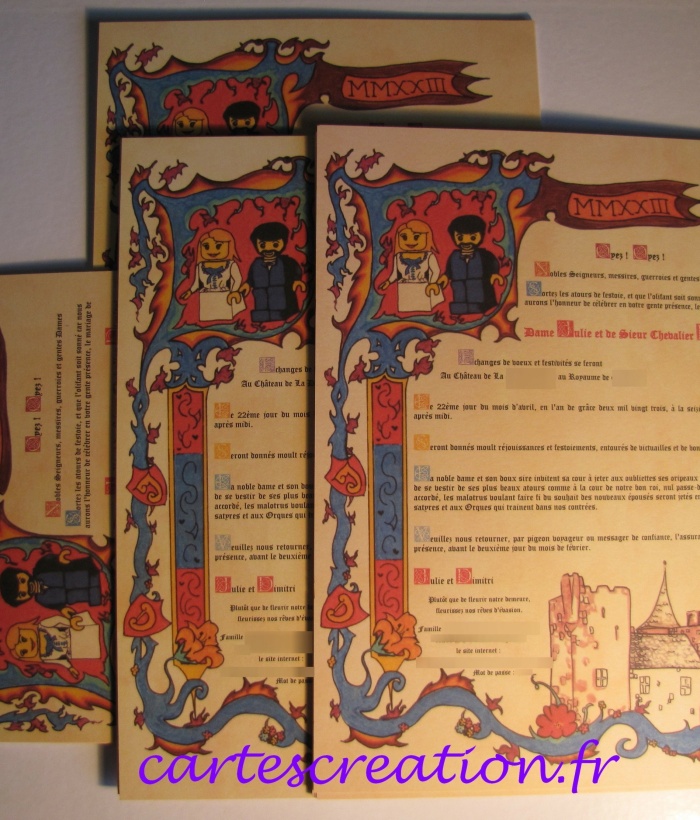 Mariés lego médiéval