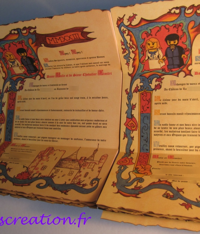 Mariés lego médiéval