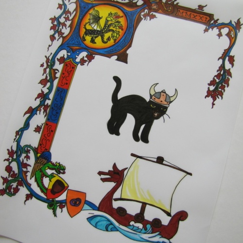 Faire-part mariage médiéval drakkar