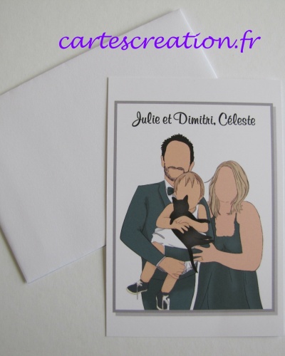 Faire-part mariage minimaliste 1 - cartescreation.f