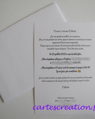 Faire-part mariage minimaliste 5 - cartescreation.f
