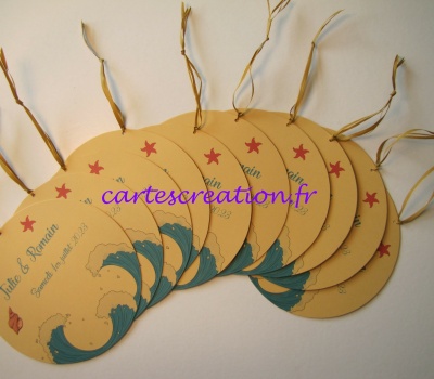 Faire-parts mer océan 1 – Julie et Romain – cartescreation.fr Faire-part mariage mer