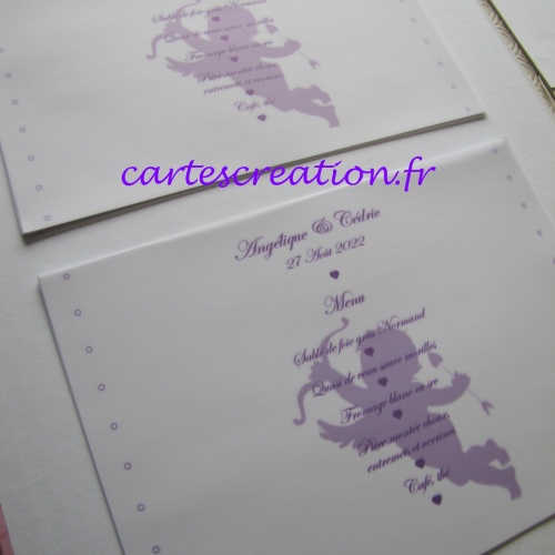 Menus photophores ange lilas - Impressions 1 - cartescreation.fr