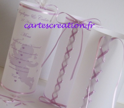 Menus photophores ange lilas - montage 2 - cartescreation.fr