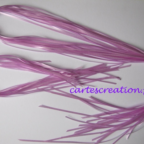 Menus photophores ange lilas - préparation rubans 2 - cartescreation.fr